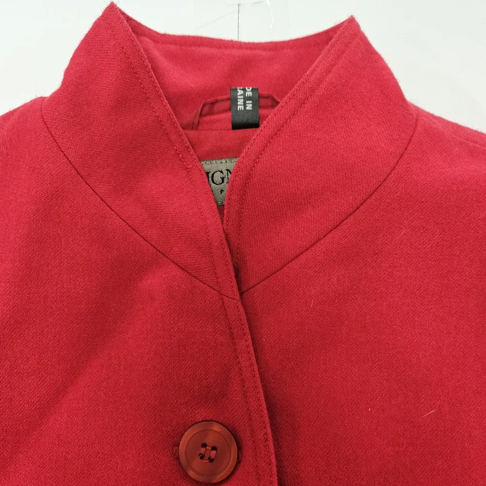 Signature Expressions Red Wool Cropped Jacket Size 8